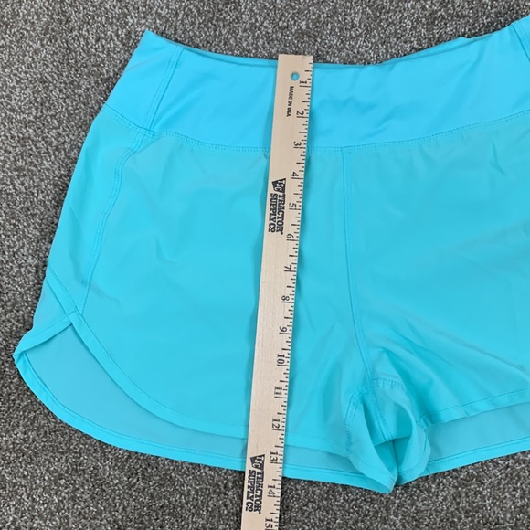 Reel Legends Shorts Size M Turquoise Elastic Waist EUC 86% polyester 14% spandex - Picture 9 of 11